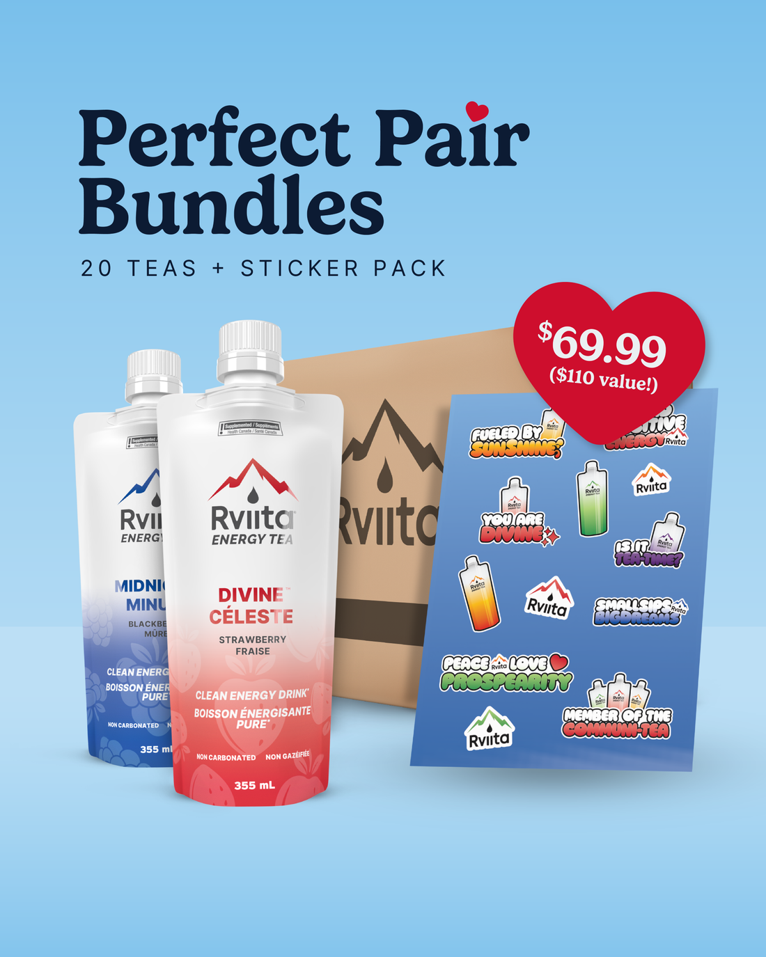 The Perfect Pair Bundle – 20 Teas + Sticker Pack